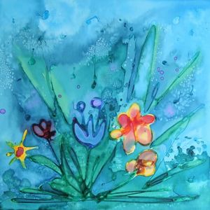 Watercolor Glue Art