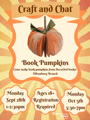 Craft and Chat - Book Pumpkin