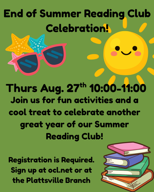 PLA SRC- End of Summer Reading Club Celebration!