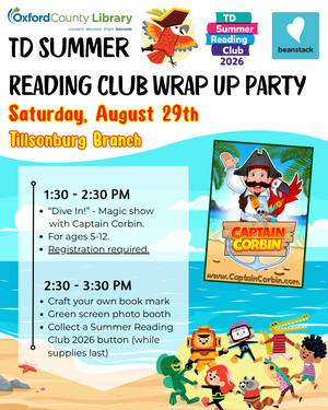 Summer Reading Club Wrap Up Party ft. The Amazing Captain Corbin