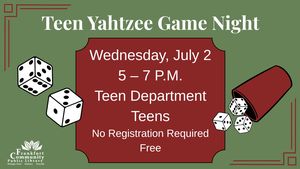 Teen Game Night: Yah