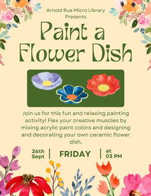Paint a Flower Dish Paint a Flower Dish