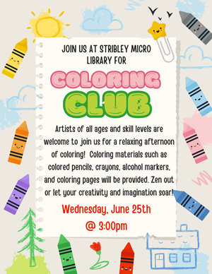 Coloring Club: 3 Mar